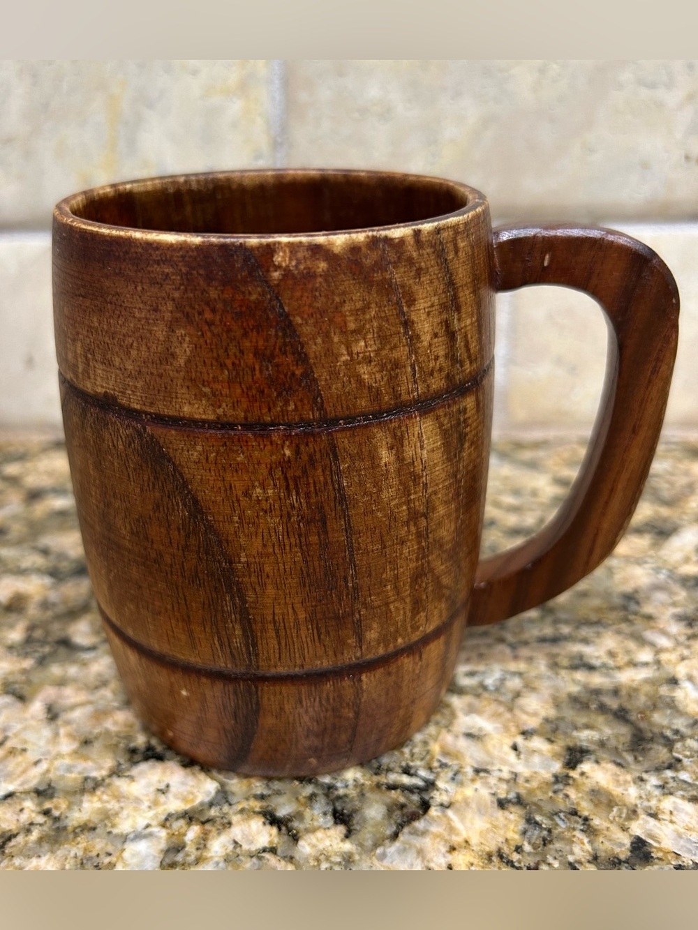 Vintage wooden beer mug